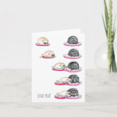 Sneaky Kiss Mops Liebe Card Karte (Vorderseite)