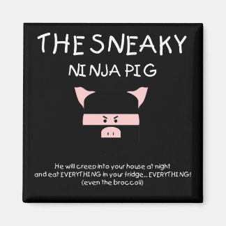 Sneaky Ninja Pig Magnet