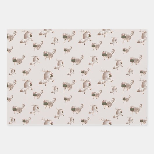 Sneaky Racoon Geschenkpapier Set (Vorderseite 2)