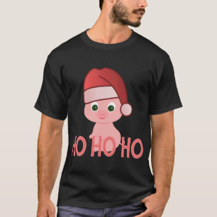 Sneaky Santa Baby Pig Niedlich Pink Weihnachten T-Shirt