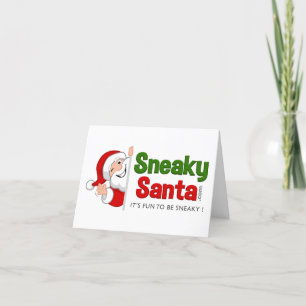 Sneaky Santa Faltkarte mit Umschlag Dankeskarte