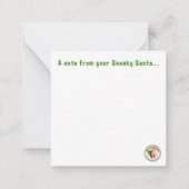 Sneaky Santa Flat Note Card Mitteilungskarte (Rückseite)