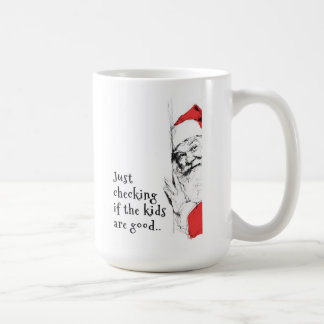 Sneaky Santa prüft Kinder Kaffeetasse