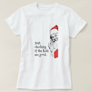 Sneaky Santa prüft Kinder T-Shirt