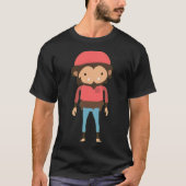 Sneaky Sasquatch Big Head Beachgoer Sticker T-Shirt (Vorderseite)