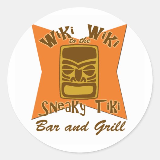 Sneaky Tiki Bar and Grill Stickers (Vorderseite)