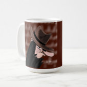 Sneaky villain cartoon character kaffeetasse (Vorderseite Links)