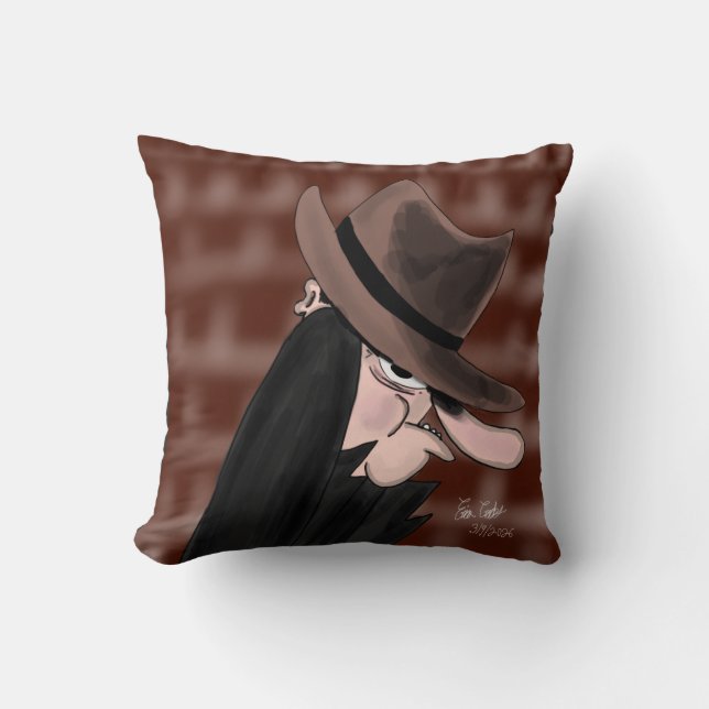 Sneaky villain cartoon character kissen (Vorderseite)