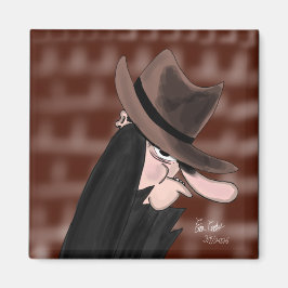 Sneaky villain cartoon character magnet
