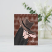 Sneaky villain cartoon character postkarte (Stehend Vorderseite)