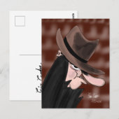 Sneaky villain cartoon character postkarte (Vorne/Hinten)