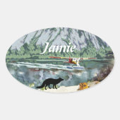 Sneeky like a Fox Ovaler Aufkleber (Vorderseite)