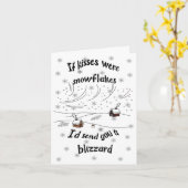 Sneeuwstorm kerst karte (Gelbe Blume)