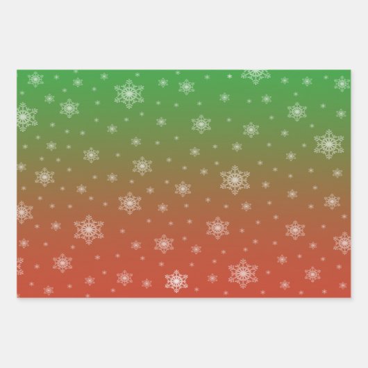 Sneeuwvlok cadeaupapier geschenkpapier set (Vorderseite)