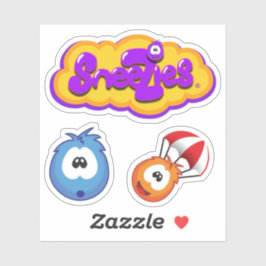 Sneezies-Spiel-Logo mit Bonus-Sneezies Aufkleber