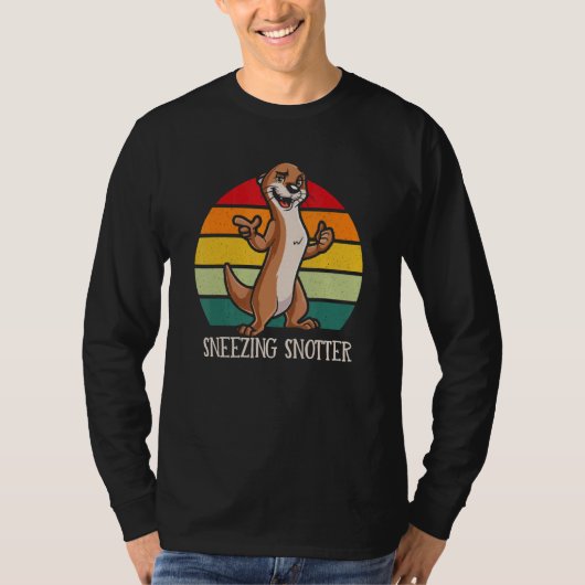 Sneezing Snotter Otter Humor Sea Otter T-Shirt (Vorderseite)