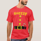 Sneezy Dwarf Halloween Anzug Matching Sneezy Dwa T-Shirt (Vorderseite)