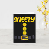 Sneezy Halloween ZwergKostümfarbenanpassung Karte (Gelbe Blume)