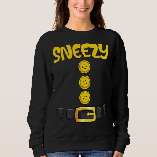 Sneezy Halloween ZwergKostümfarbenanpassung Sweatshirt (Vorderseite)