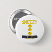 Sneezy Zwerg Halloween Kostümfarbenspiel Slee Button (Vorne & Hinten)