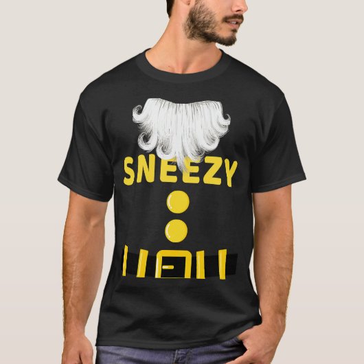 Sneezy Zwergbär Halloween-Party T-Shirt (Vorderseite)