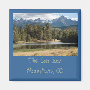 Sneffels und ein Teich im Holz Magnet