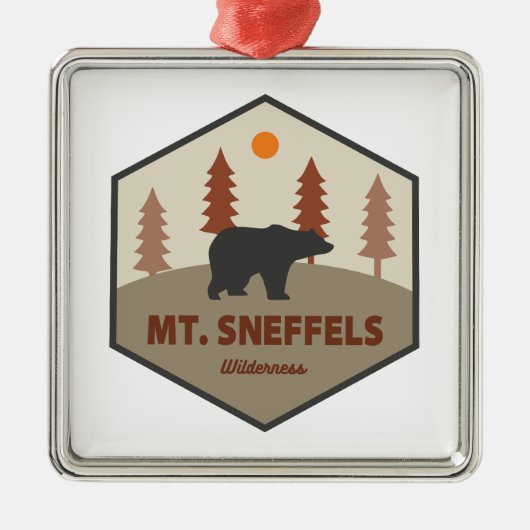 Sneffels Wilderness Colorado Bear Ornament Aus Metall (Vorne)