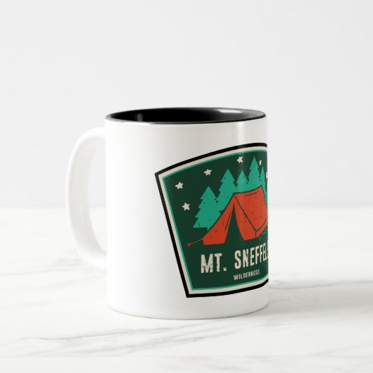 Sneffels Wilderness Colorado Camping Zweifarbige Tasse (Vorderseite Links)