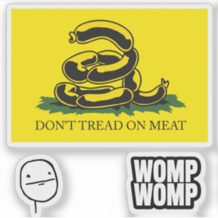 Snekright Gadsden-Flag-Parodie-Memes x6 Aufkleber