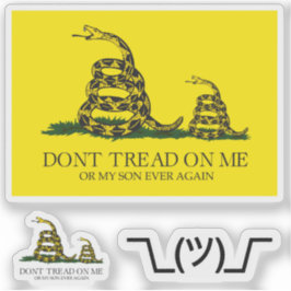 Snekright Gadsden Flag Parody Memes x6 Aufkleber