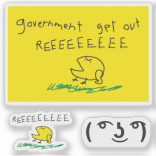Snekright Gadsden-Flaggen-Parodie-Meme kein Schrit Aufkleber
