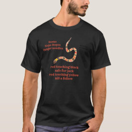 Sneks Nope Rope Danger Nudeln Korallenschlange T-Shirt