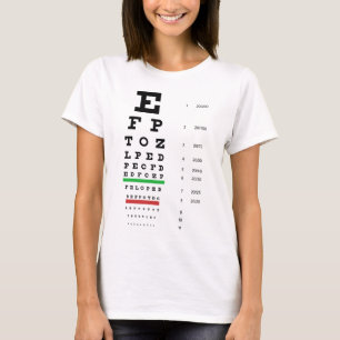 Snellen Augen-Diagramm-Damen-Baby - Puppe T-Shirt
