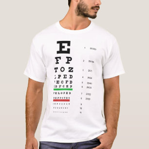 Snellen Augen-Diagramm-grundlegender T - Shirt