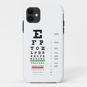 Snellen Augen-Diagramm iPhone 7 Fall 11 Hülle