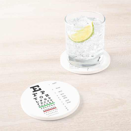 Snellen Augen-Diagramm-Untersetzer Untersetzer (Seite)