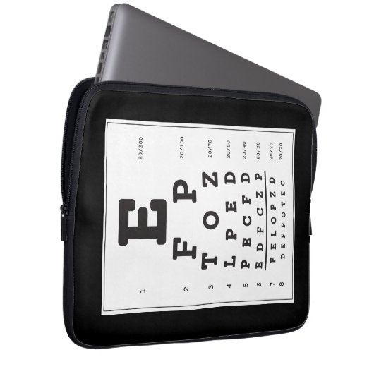 Snellen Chart Eye Chart Lap Top Electronics Bag Laptopschutzhülle (Vorne Rechts)
