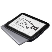 Snellen Chart Eye Chart Lap Top Electronics Bag Laptopschutzhülle (Vorne Knopf)