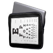 Snellen Chart Eye Chart Lap Top Electronics Bag Laptopschutzhülle (Vorderseite Links)