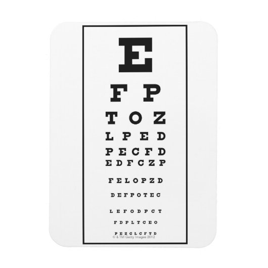 Snellen Chart Magnet (Vertikal)