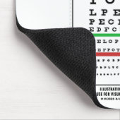 Snellen Chart (medizinisch Visuelle Untersuchung d Mousepad (Ecke)