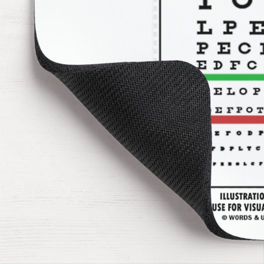 Snellen Chart (medizinisch Visuelle Untersuchung d Mousepad (Ecke)