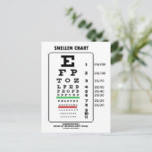 Snellen Chart (medizinisch Visuelle Untersuchung d Postkarte (Stehend Vorderseite)
