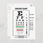 Snellen Chart (medizinisch Visuelle Untersuchung d Postkarte (Vorne/Hinten)