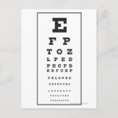 Snellen Chart Postkarte (Vorderseite)