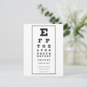 Snellen Chart Postkarte (Stehend Vorderseite)