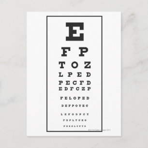 Snellen Chart Postkarte