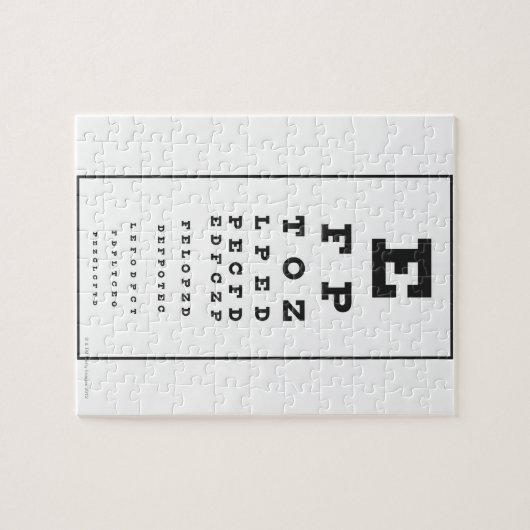Snellen Chart Puzzle (Horizontal)