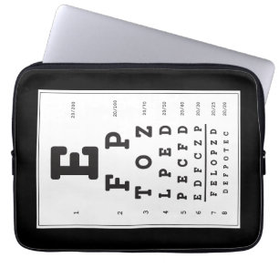 Snellen-Diagramm Augenprüfungsdiagramm Laptoptasch Laptopschutzhülle