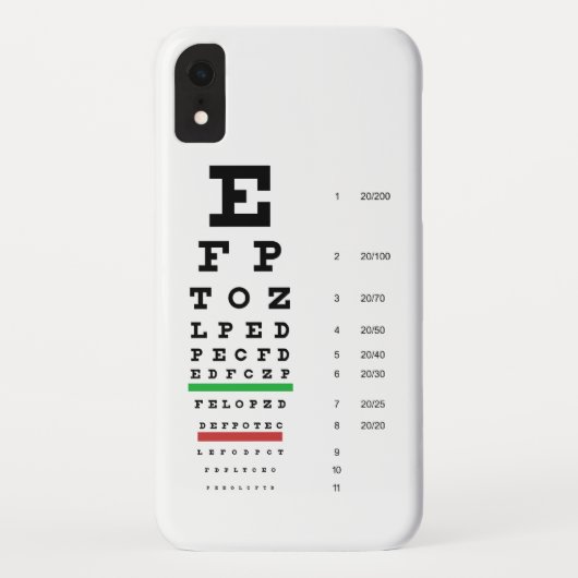 Snellen Eye Chart Case-Mate iPhone Hülle (Rückseite)